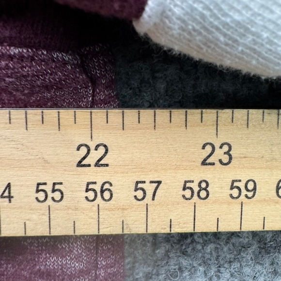 PINK Victoria's Secret Full Zip Hoodie Women's L Burgundy Heathered Love Pink - Picture 6 of 12